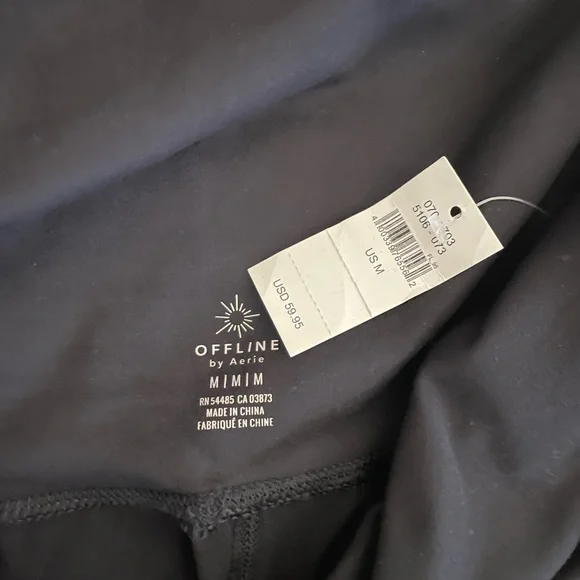 Aerie Black Women's foldover joggers - Picture 3 of 3